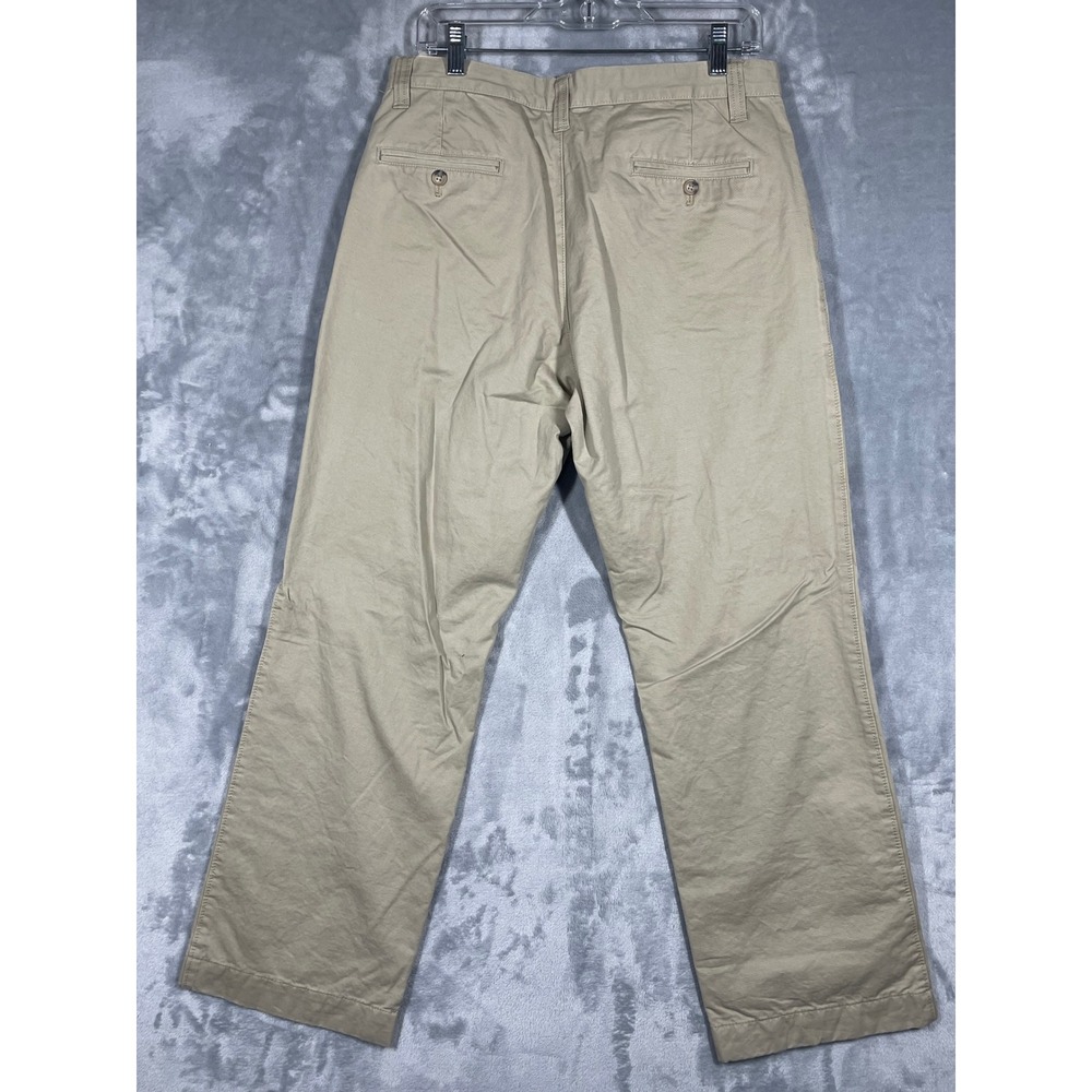Eddie Bauer Mens Flannel Lined Chino Pants Dark Khaki Plaid Lining 32x30 NEW - Picture 5 of 10